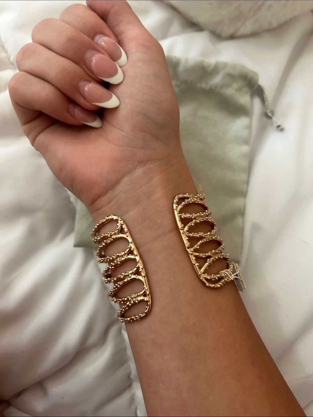 Kendra Scott Nicolais Rose Gold Crystal Cuff Bracelet | NWT - Picture 6 of 6